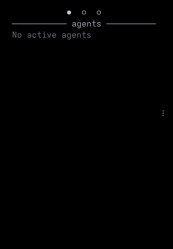 Sidebar: Agents view